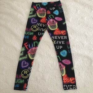 Justice neon leggings